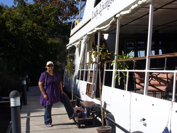 Nazlee Ally - about to board the Lady Livingstone for a sunset cruise